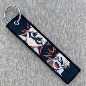NEW My Hero Academia Katsuki Bakugo Dynamight Jet Tag Keychain